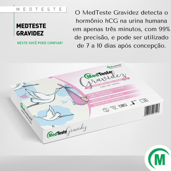 Encontraproduto.com.br - Kit com 4 Testes de Gravidez na Urina  MedTeste