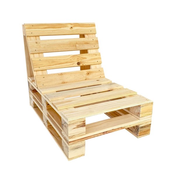 Encontraproduto.com.br - Sofá De Pallet Pequeno Ideal Para Sacada - Cor: Marrom