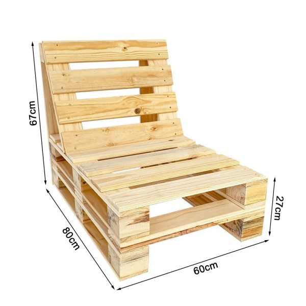 Encontraproduto.com.br - Sofá De Pallet Pequeno Ideal Para Sacada - Cor: Marrom