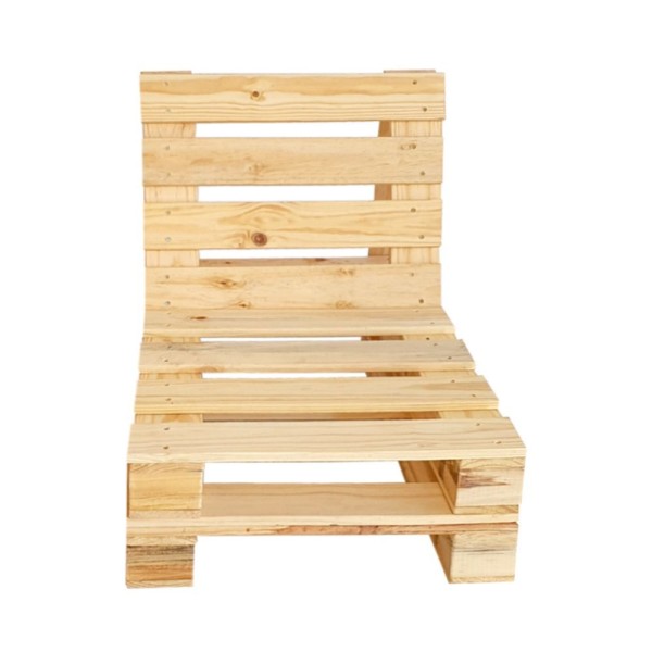 Encontraproduto.com.br - Sofá De Pallet Pequeno Ideal Para Sacada - Cor: Marrom