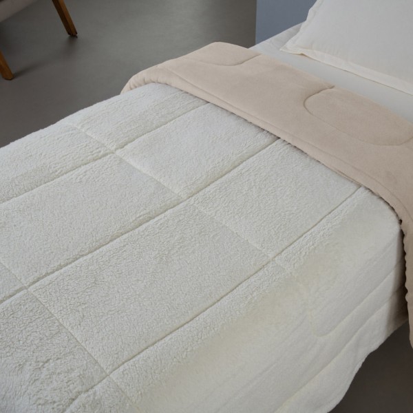 Encontraproduto.com.br - Coberdrom de Solteiro Dupla Face Sherpa Pele de Carneiro Soft Cobertor Grosso Edredom