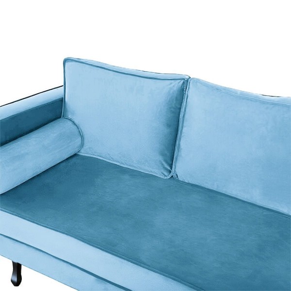 Encontraproduto.com.br - Recamier Divã Dubai L/direito 1,40m Suede Azul Turquesa - Am Interiores