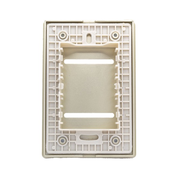 Encontraproduto.com.br - Placa 4X2 Para 2 Interruptores Com Suporte Champanhe Novara CH-1500/64 Dicompel