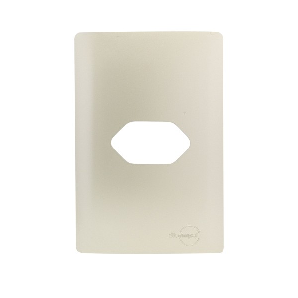 Placa 4X2 Para 1 Tomada Horizontal Com Suporte Champanhe Novara CH-1500/67 Dicompel
