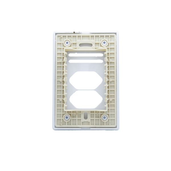 Encontraproduto.com.br - Placa 4X2 Para 2 Interruptor + 2 Tomada Com Suporte Dc-1200/192 Branco Novara Dicompel