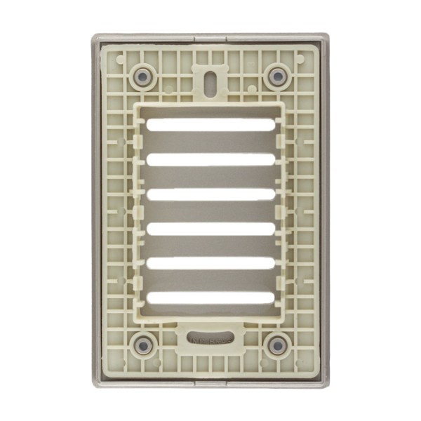 Encontraproduto.com.br - Placa 4X2 Para 6 Interruptores Horizontais Com Suporte Aço Novara AC-1500/191 Dicompel