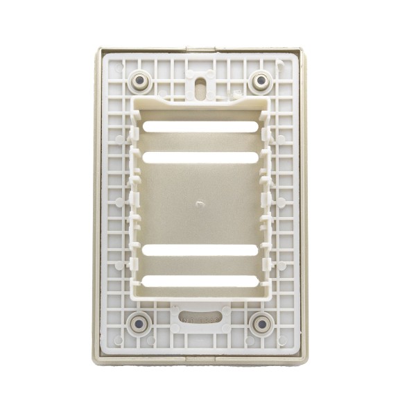 Encontraproduto.com.br - Placa 4X2 Para 4 Interruptores Horizontais Com Suporte Champanhe Novara CH-1500/190 Dicompel