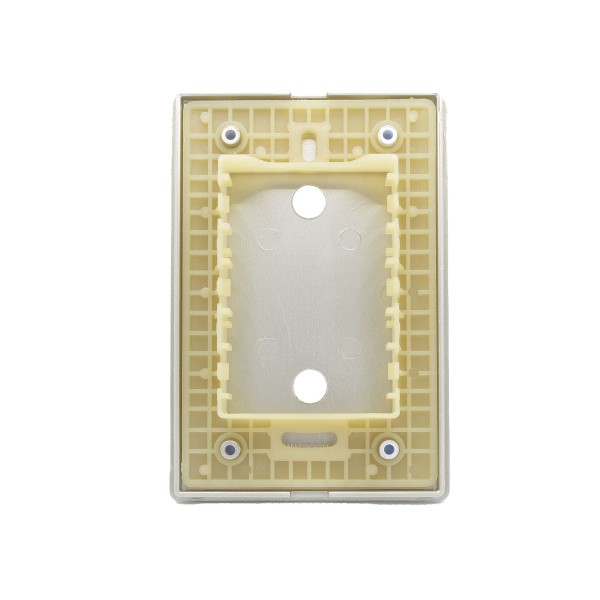 Encontraproduto.com.br - Placa 4X2 Para 2 Furos Com Suporte Champanhe Novara CH-1500/88 Dicompel