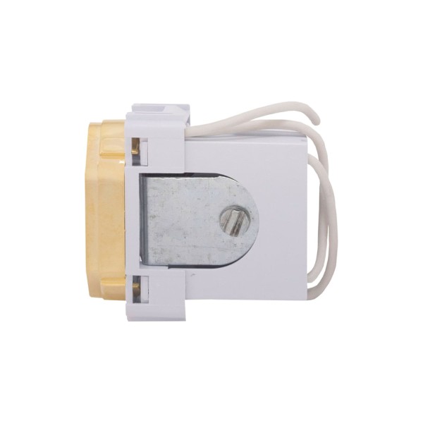 Encontraproduto.com.br - Módulo 1 Campainha Cigarra Branco Com Gold Novara Dicompel
