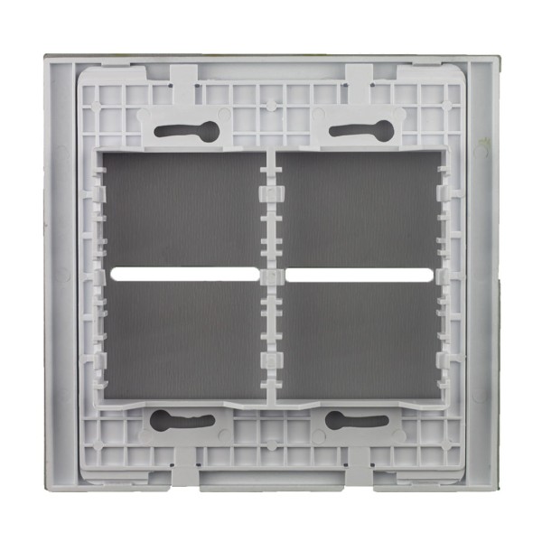 Encontraproduto.com.br - Placa 4X4 Para 2 Interruptores Com Suporte Dourada Novara Glass GD-40000/25 Dicompel