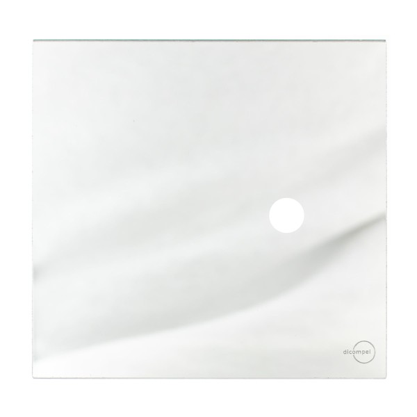 Encontraproduto.com.br - Placa 4X4 1 Furo Com Suporte Espelhada Novara Glass GE-40000/21 Dicompel