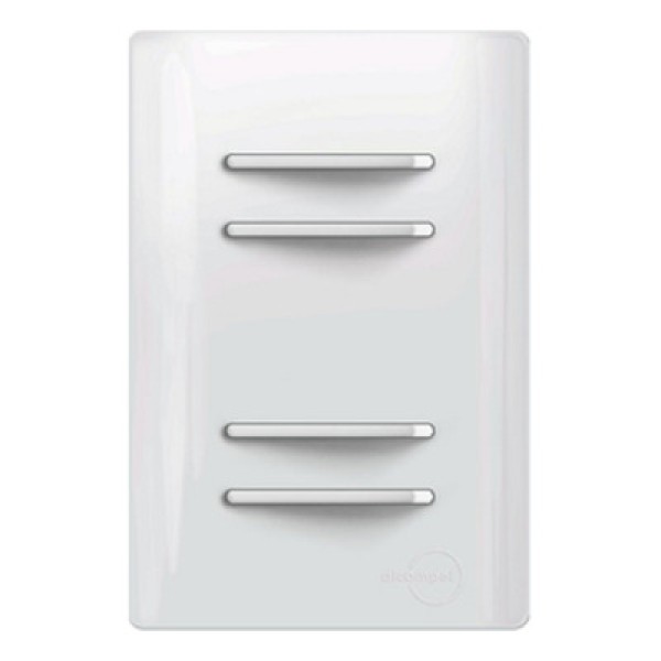 Módulo Duplo 1 Interruptor Paralelo + 1 Módulo Cego Branco Novara DC-1100/573 Dicompel