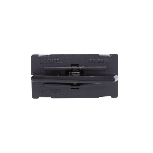 Encontraproduto.com.br - Módulo Interruptor Intermediário Preto Brilhante Novara PB-1700/263 Dicompel