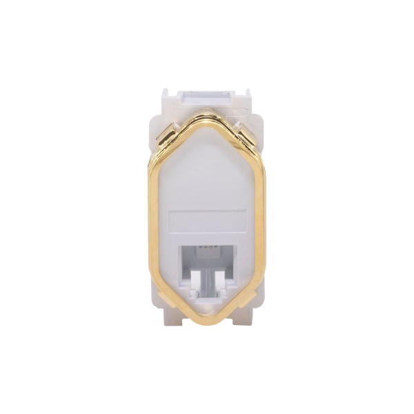 Encontraproduto.com.br - Módulo 1 Tomada Rj11 4 Vias Branco Gold Novara DC-1200/232 Dicompel