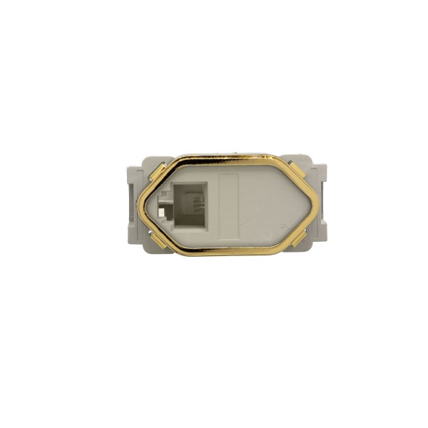 Módulo 1 Tomada Rj11 4 Vias Champanhe Gold Novara CH-1500/232 Dicompel