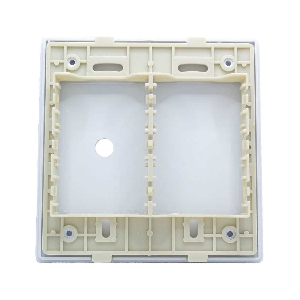 Encontraproduto.com.br - Placa 4X4 Com 1 Furo Com Suporte Dc-1100/45 Branco Novara Dicompel