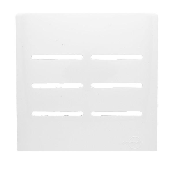 Placa 4X4 Para 6 Interruptor Com Suporte Dc-1100/57 Branco Novara Dicompel