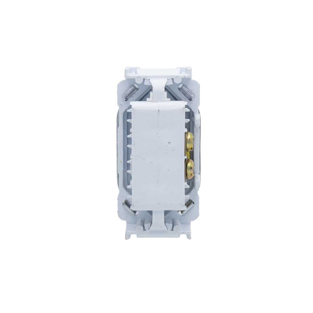 Encontraproduto.com.br - Tomada Telefonia Rj11 2 Fios Dc-1100/101 Branco/Cromado 1 Módulo Novara Dicompel
