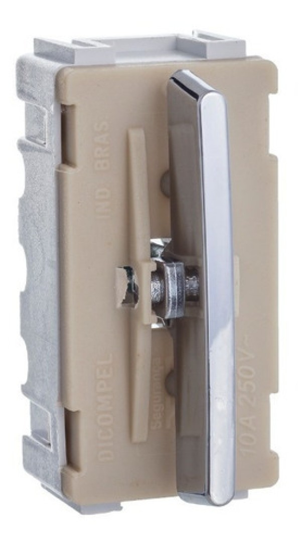 Módulo 1 Interruptor Paralelo Cromado Novara DC-1200/35 Dicompel