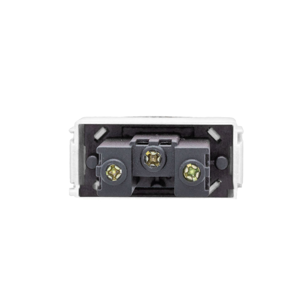Encontraproduto.com.br - Tomada 2P+T 10A-250V Dc-1200/38 Branco/Cromado 1 Módulo Novara Dicompel