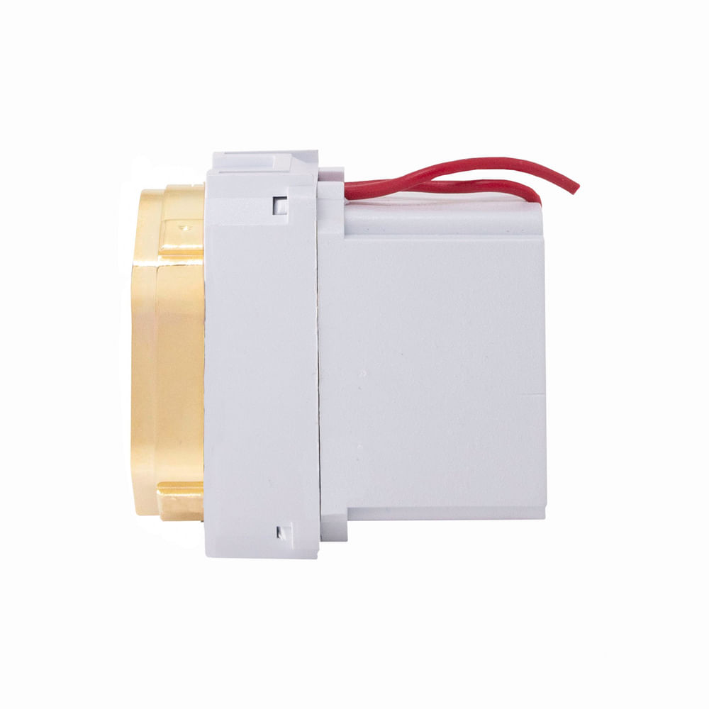 Encontraproduto.com.br - Modulo Carregador USB Bivolt Dc-1200/168 Branco/Gold 1 Módulo Novara Dicompel