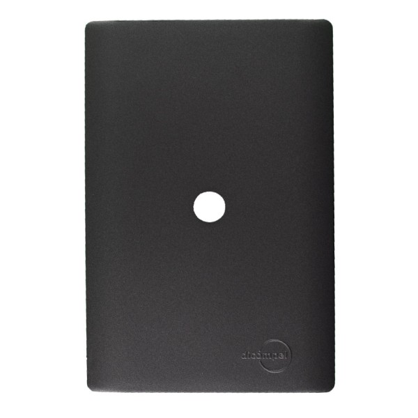 Placa 4X2 Para 1 Furo Com Suporte Preto Grafite Novara DC-1600/43 Dicompel