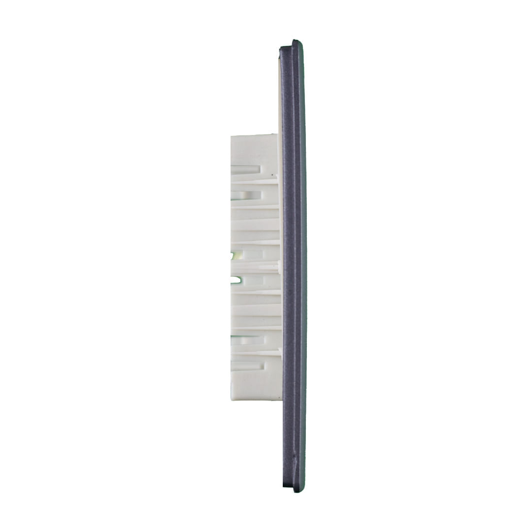 Encontraproduto.com.br - Placa 4X4 Para 4 Tomadas Com Suporte Preto Grafite Novara DC-1600/59 Dicompel