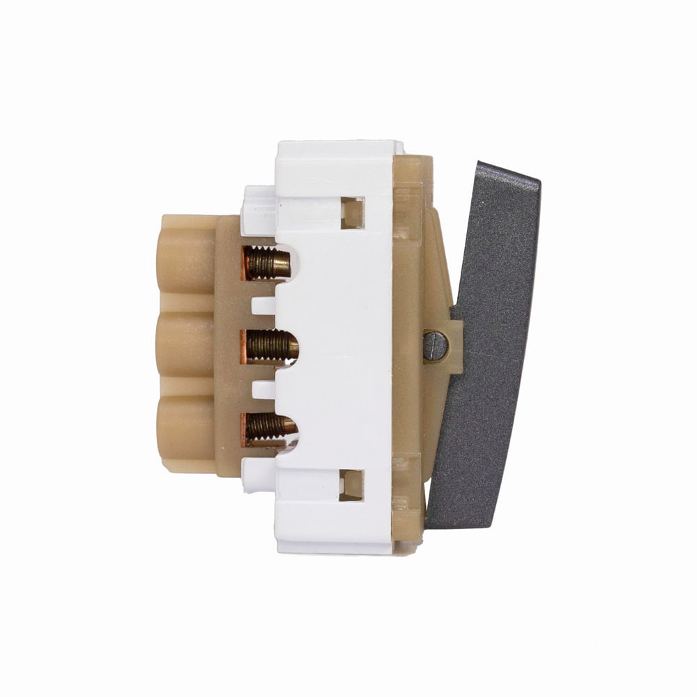 Encontraproduto.com.br - Módulo 1 Interruptor Paralelo Preto Grafite Novara DC-1600/258 Dicompel