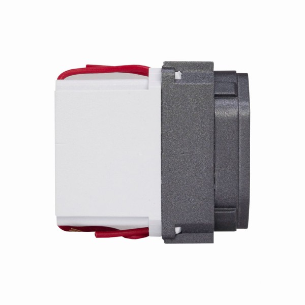 Encontraproduto.com.br - Módulo 1 Tomada Usb 2A Preto Grafite Preto Grafite Novara DC-1600/268 Dicompel