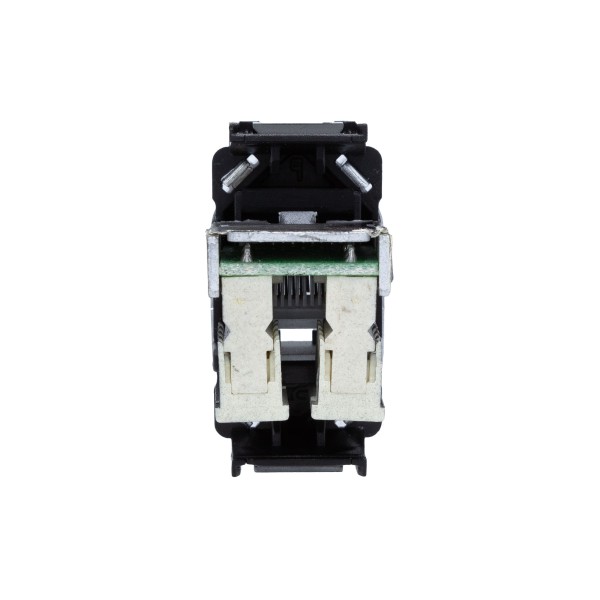 Encontraproduto.com.br - Módulo 1 Tomada Rj45 Preto Brilhante Cromado Novara PB-1700/74 Dicompel