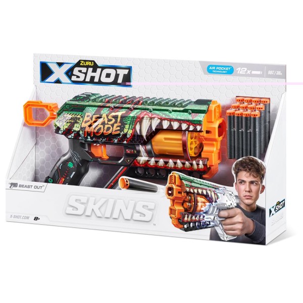 Encontraproduto.com.br - Lançador X-shot Skins Griefer com 12 Dardos - Beast Out
