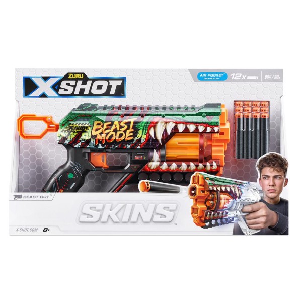 Encontraproduto.com.br - Lançador X-shot Skins Griefer com 12 Dardos - Beast Out