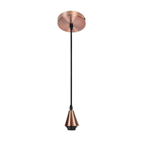 Encontraproduto.com.br - Lustre Pendente Taschibra Badih P Boreal E27 Transparente Bivolt Cobre