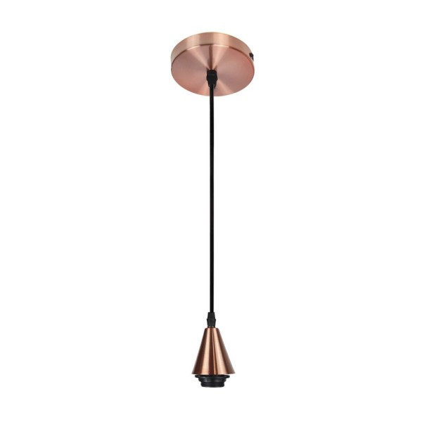 Encontraproduto.com.br - Lustre Pendente Taschibra Badih P Boreal E27 Transparente Bivolt Cobre
