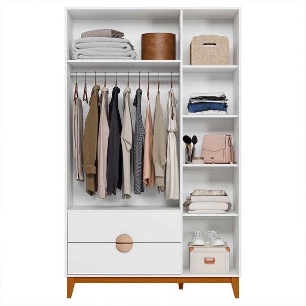 Encontraproduto.com.br - Quarto Ipe Guarda Roupa E Cômoda Branco Móveis Albatroz