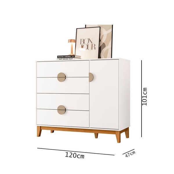 Encontraproduto.com.br - Quarto Ipe Guarda Roupa E Cômoda Branco Móveis Albatroz