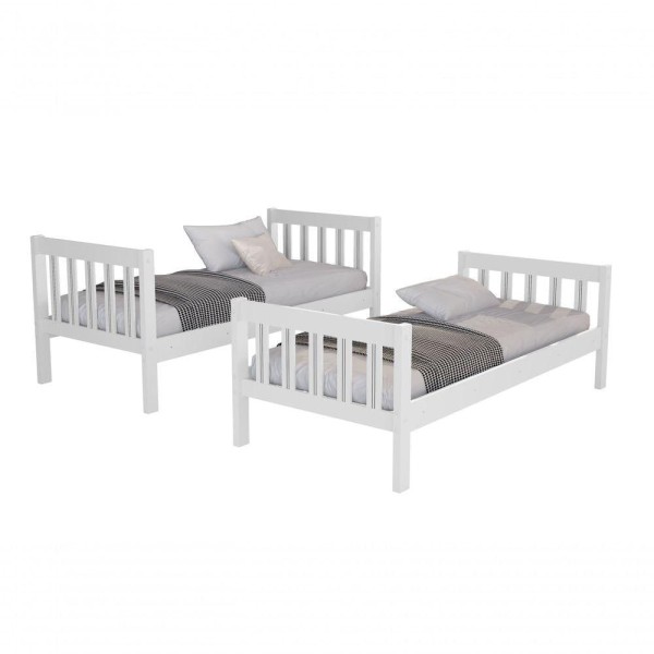Beliche Com Cama Auxiliar 100% Mdf Com Grade Protetora E Escada Quarto Moderno Pequeno