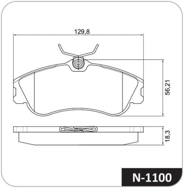 Encontraproduto.com.br - PASTILHA FREIO (DIANT) SIST GIRLING (C/ALAR) / XSARA 97-  1.6/1.8/2.0  16V / COBREQ N-1100