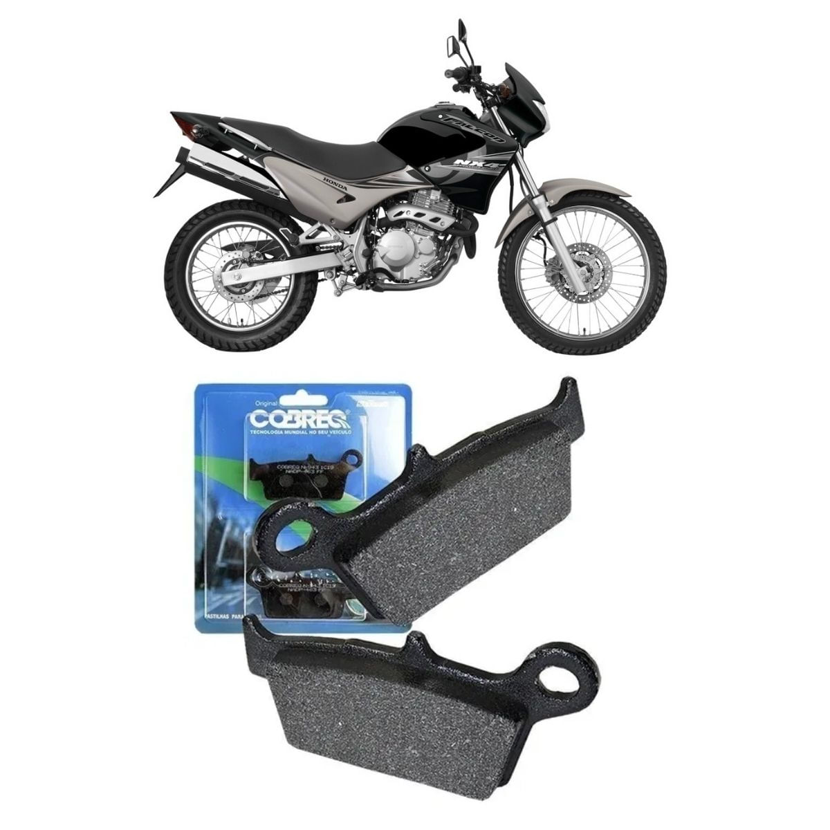 Encontraproduto.com.br - Pastilha Freio Cobreq N-943 Nx 400 Falcon Traseiro (MP)