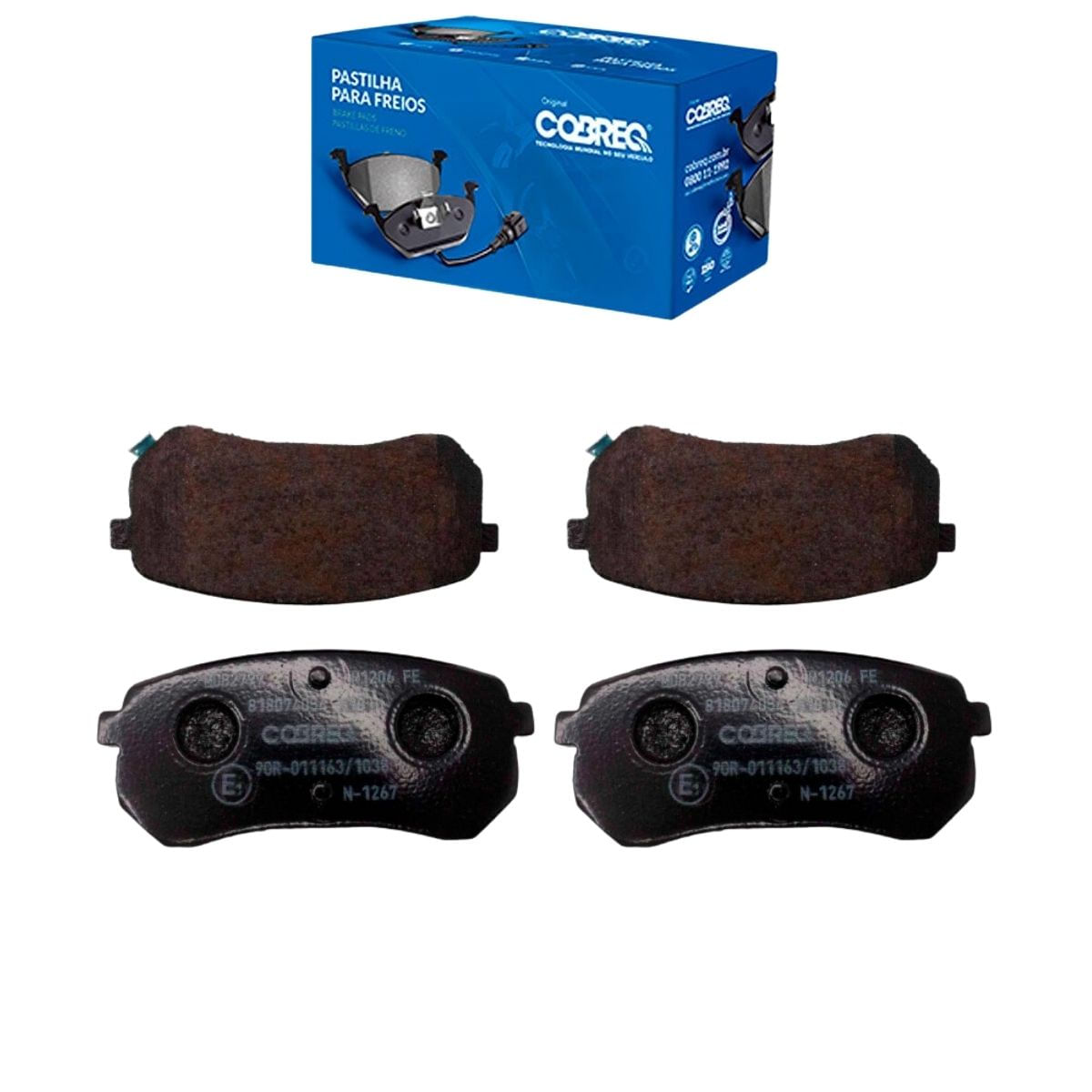 Encontraproduto.com.br - Kit Pastilha Freio Traseira Kia Picanto 1.0 1.1 2006 a 2018 Mando Cobreq