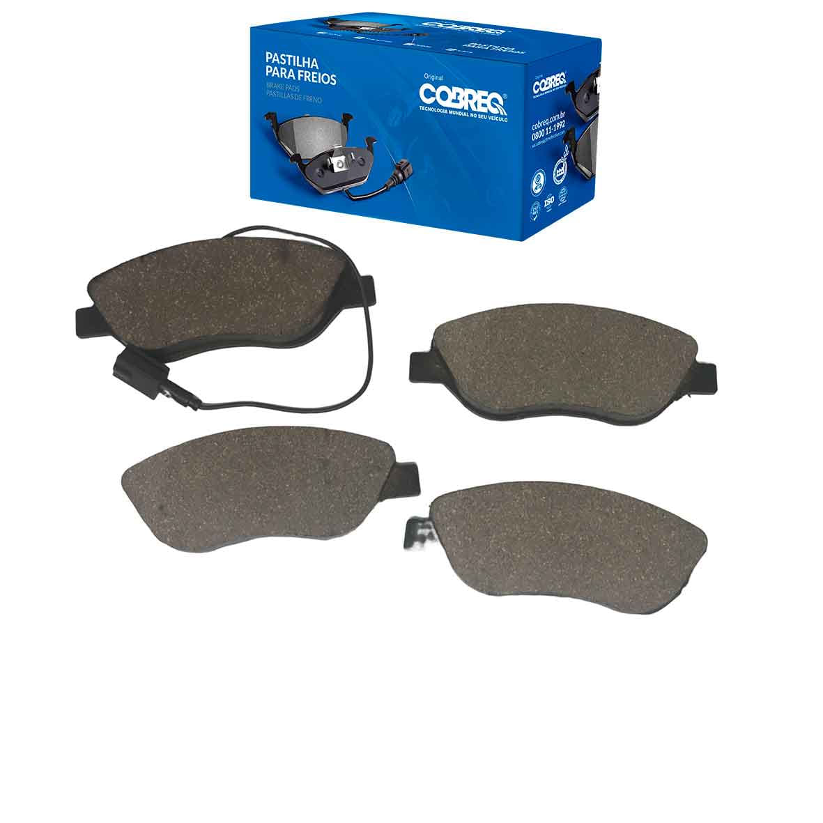 Encontraproduto.com.br - Kit Pastilha Freio Dianteira Fiat Stilo 1.4 20V Abarth 2002 a 2008 Bosch Cobreq