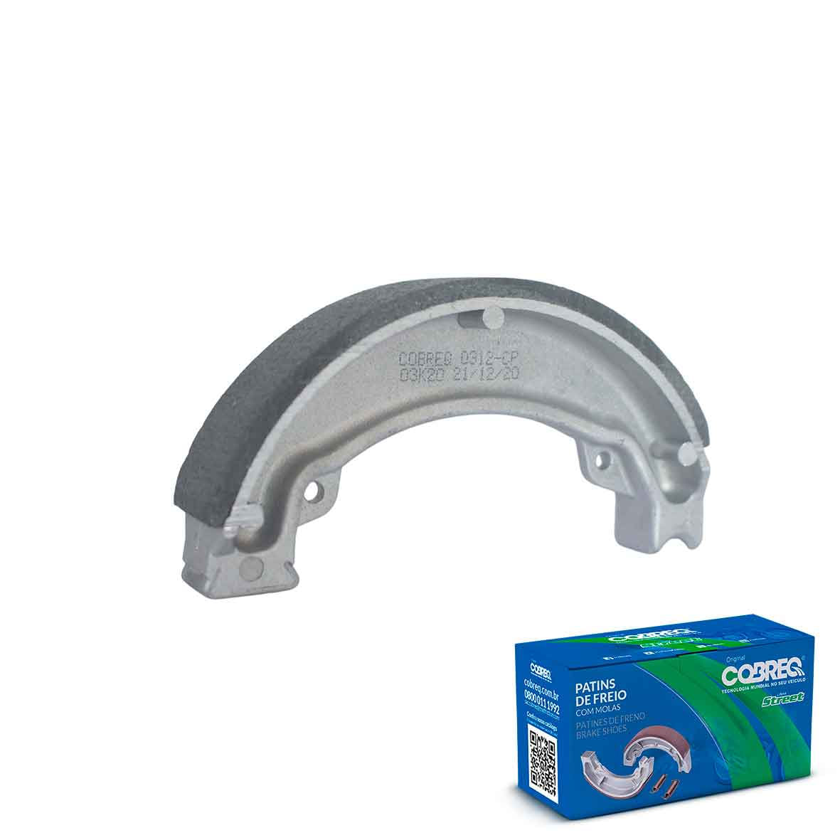 Encontraproduto.com.br - Patim / Sapata Freio Moto - Cobreq - 0312CP