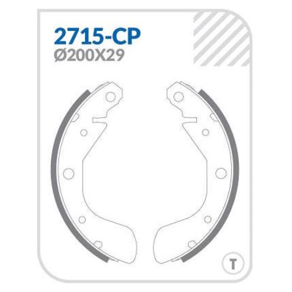 Encontraproduto.com.br - SAPATA DE FREIO EIXO TRASEIRO GM ONIX 2014.. - CQ2715-CP