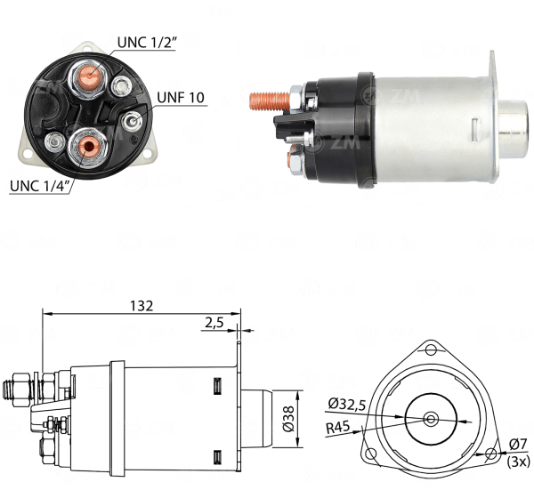Encontraproduto.com.br - AUTOMATICO RELE MOTOR PARTIDA DELCO 37MT 12V  - ZM452