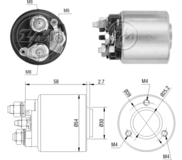 AUTOMATICO RELE MOTOR PARTIDA VALEO GM CORSA 94.. 12V  - ZM591
