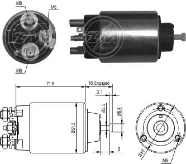AUTOMATICO RELE MOTOR PARTIDA DELCO PG100 PG150 12V  - ZM864