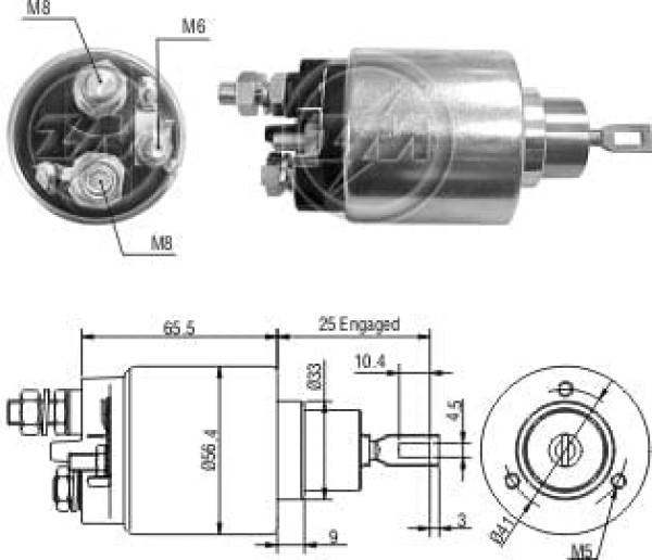 Encontraproduto.com.br - AUTOMATICO RELE MOTOR PARTIDA BOSCH STRADA 1.7 1.9 99..12V - ZM479