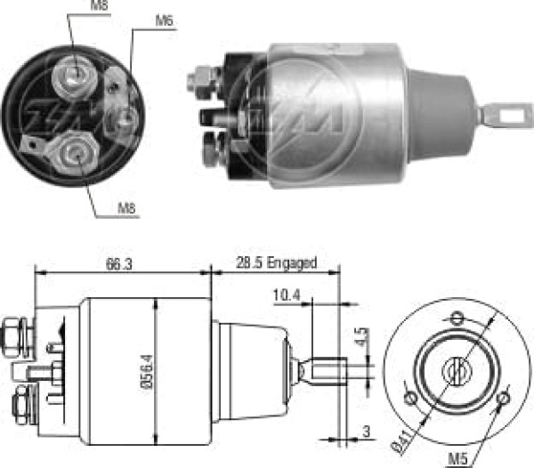 Encontraproduto.com.br - AUTOMATICO RELE MOTOR PARTIDA BOSCH GM CELTA CORSA 00..12V - ZM2775
