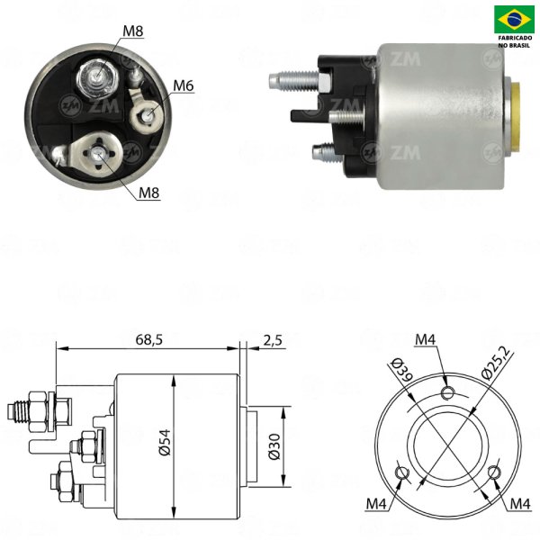 Encontraproduto.com.br - AUTOMATICO RELE MOTOR PARTIDA VALEO MB SPRINTER 12V - ZM1590