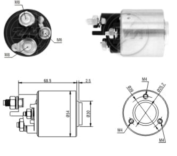 Encontraproduto.com.br - AUTOMATICO RELE MOTOR PARTIDA VALEO MB SPRINTER 12V - ZM1590
